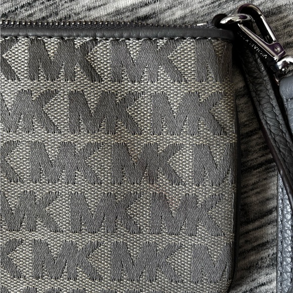 Michael Kors Monogram Black and Gray Wristlet - Picture 3 of 8